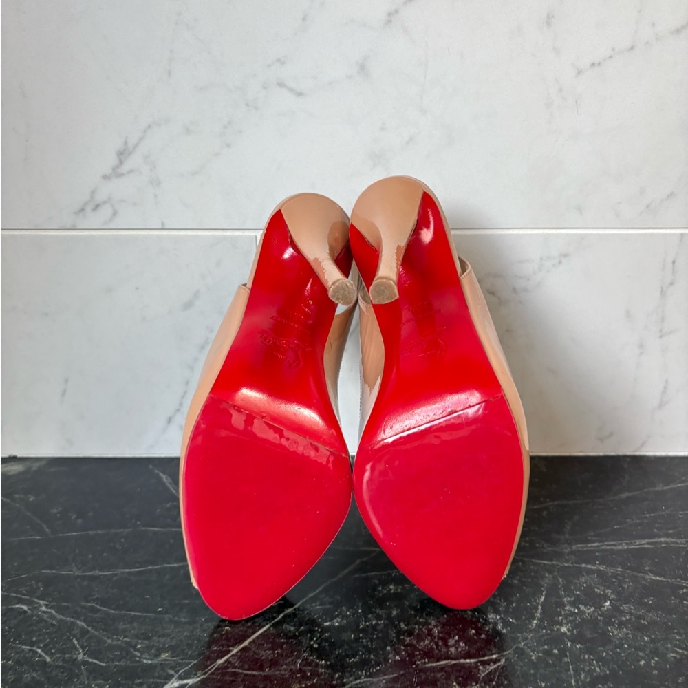 Louboutin slingback peep toe heels - Picture 7 of 13